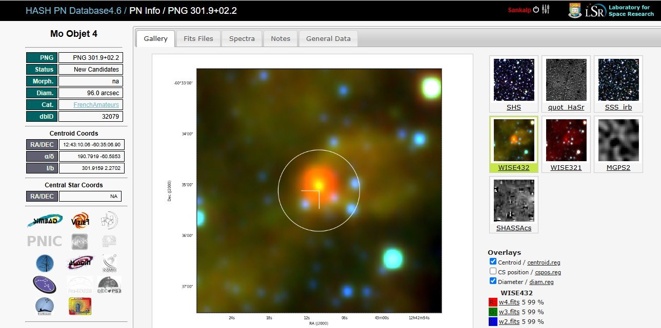 Mo Object 4 listing in the HASH Planetary Nebula Database, PN-G 301.9+02.2